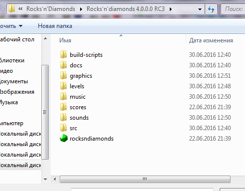 Here I'm trying to link the 'rocksndiamonds.exe' to ConfEdit...
