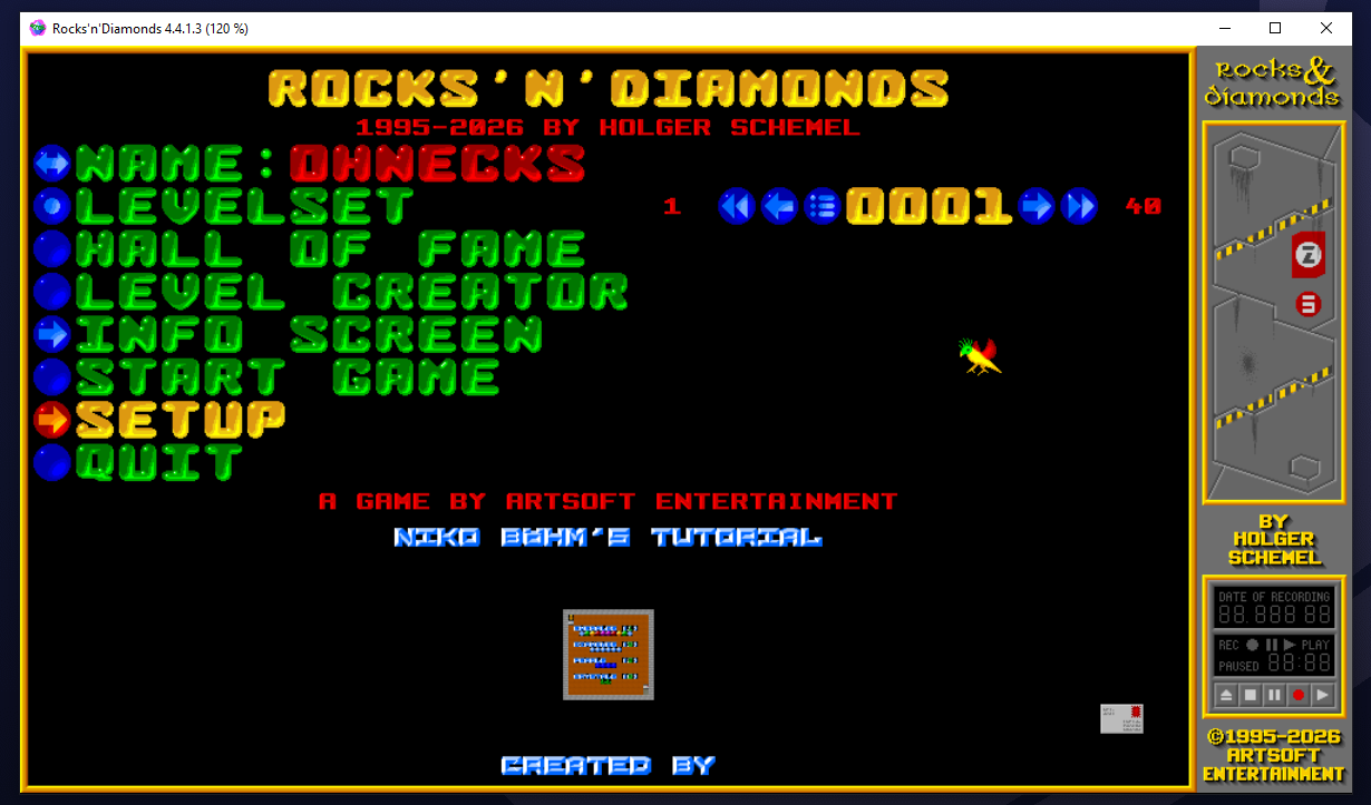 Main menu