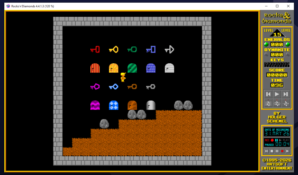 Playing with the EM styled EMC keys addon enabled and Player name addon disabled