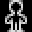 The outline of a player (white on black)